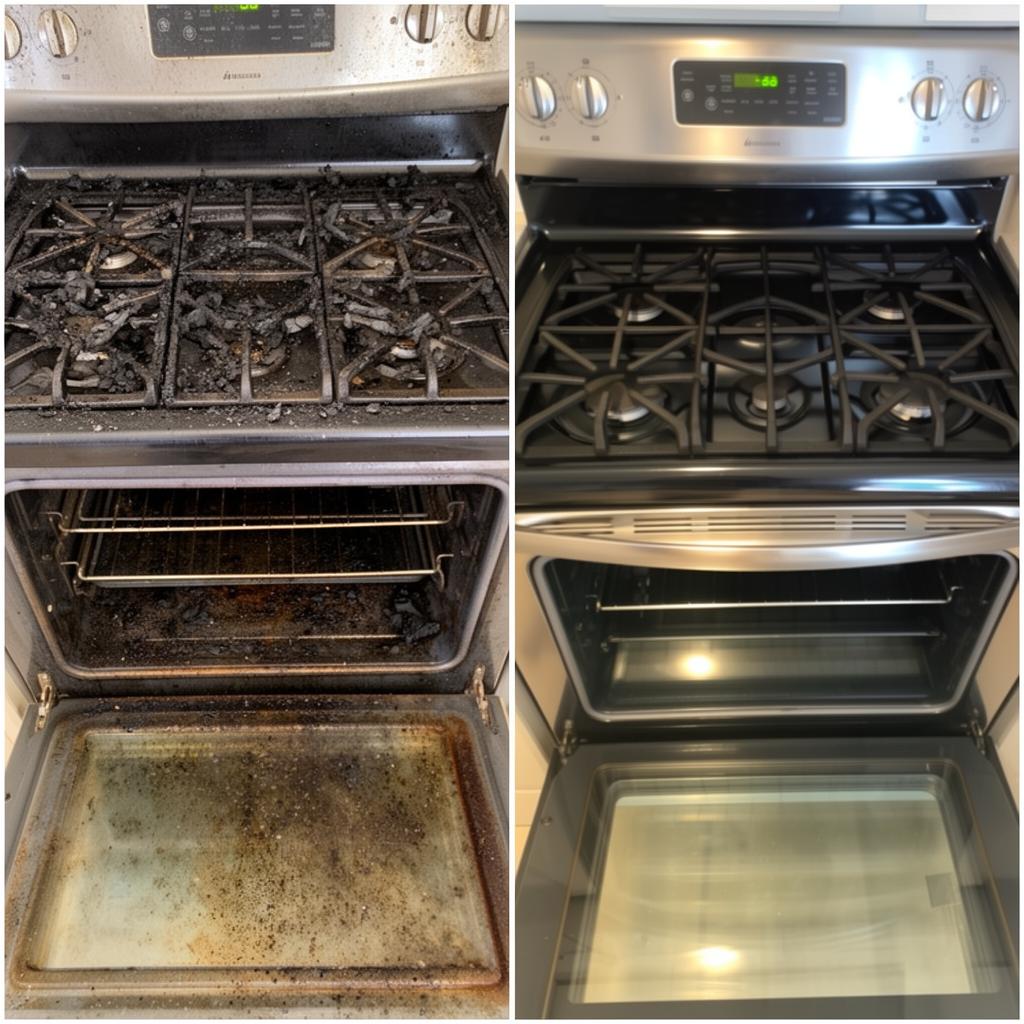 Before and after: Oven & stovetop deep clean